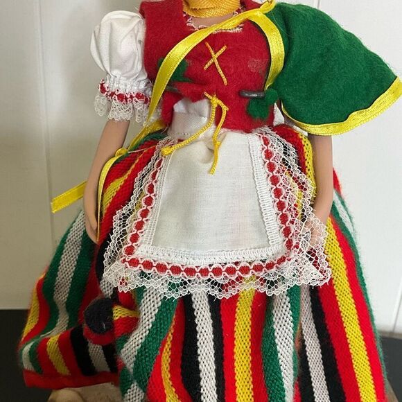 Brand New Marin Chiclana Porcelain Spanish Ethnic Dolls With Clothing Stand - Picture 3 of 12